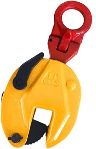 Abrazadera Vertical para Placas con Capacidad de Carga de 0,8/1/2 toneladas, con Ajuste de Apertura de mordaza, Abrazadera Industrial para Placas de Acero y elevación de Chapa metálica, Idea