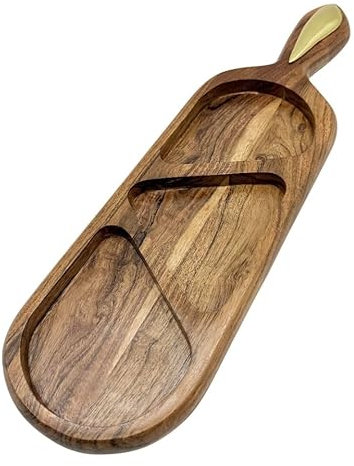 Genérico Tabla de Quesos y Embutidos Madera de Teca – Tabla de Embutidos Madera con diseño Elegante – Fácil de Limpiar y Antibacteriano