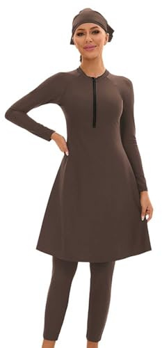 Générique Burkini Femme Musulmane Maillot De Bain Gainant Push Up Rembourré Manche Courte Ensemble Sport 2 Pièces Grande Taille Musulman Tee Shirt Anti UV Haute Tankini Ventre Plat Bikini Ete Pieces