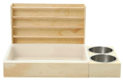 Mangiatoia da fieno per conigli, con inserto per toilette, supporto per fieno per piccoli animali e roditori