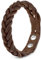 Simaru Lederarmband Herren, echtes Leder pflanzlich gegerbt, Geflochtenes Herrenarmband, Armband für Männer größenverstellbar (braun)
