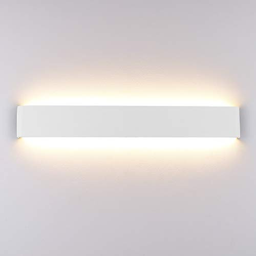 Klighten Wandlampe LED 20W, 60CM Wandleuchte Modern Innen, 3000K Warmweiß Wandbeleuchtung für Bad Wohnzimmer Treppenhaus Schlafzimmer, Weiß