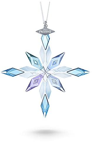Swarovski Die Eiskönigin 2 Schneeflocken Ornament, Dekoration aus Strahlenden Swarovski Kristallen zum Aufhängen