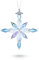 Swarovski Die Eiskönigin 2 Schneeflocken Ornament, Dekoration aus Strahlenden Swarovski Kristallen zum Aufhängen