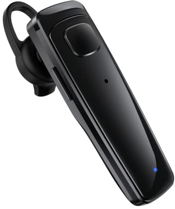 ADADPU Bluetooth Headset - V5.0 Wireless Handsfree Earpiece Built-in Dual Mic Noise Cancelling, 10 Days Standby 16Hrs HD Talktime Ultralight Headset for iPhone Android Samsung Laptop(Black)