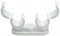 fiXte 5 x Double Pipe Clips with Quick Lock Fastening for 15mm Pipes in White