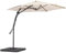 BAKAJI Parasol de jardin déentré 3 x 3 m poteau en métal, fermeture à levier de base en croix, système air vent, mobilier extérieur, tonnelle, piscine, jardin, terrasse, espaces extérieurs, ecru