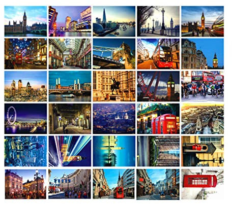 Fendawn Strive 30 Stück schöne klassische Landschaft Postkarte Künstlerische Retro Foto-Postkarten London