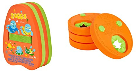 Zoggs Kids Zoggy Back Float Buoyancy Aid for Swimming - Multi, 2-6 Years & Float Discs Armbands, Confidence Building Arm Bands, Safe Zoggs Swimming armbands,