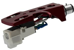 My Needle Store AT3600+HS - High Quality Mounted Cartridge Assembly, Compatible with most 1/2'' SME Connector Turntable With a Curved Tonearm, Multiple Color Choices (Red)