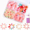 96Pcs Almond False Nails - Cute Press on Nails with Flower Cherry Points and Lines Designs - Cartoon Stick on Nails with Glue - Full Cover Fake Nail Tips for Kids Women Girls DIY Manicure