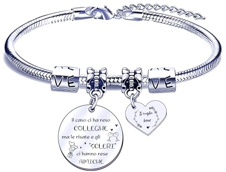FGHJK Regali Natale 2025 Offerte Bracciale Colleghe Regalo Colleghe Regalo di Amicizia Colleghi Regali per Compleanno Anniversario Laurea Amica (10)