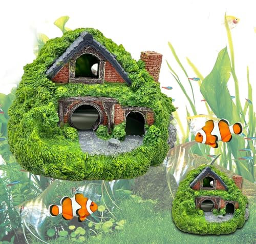 Generisch Aquarium-Fischhaus, Fischhöhle für Aquarium | Aquarium-Dekorationen, Kunstharz, Reptilienhöhle | Aquarium-Zubehör, Aquarium-Dekoration, Fischtunnelhaus für Aquarien, Aquarium-Dekorationen
