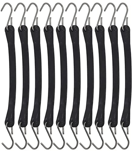 Cordón de Amarre para Camión, 10 Unidades de Cordón de Amarre para Camión, Cuerda Elástica para Remolque de Motocicleta de 10 Pulgadas, Correas de Lona con Gancho