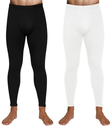 Hestya 2 Calzoncillos Térmicos para Hombre Pantalones Interiores para Clima Frío con Forro Polar
