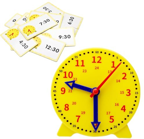 APOMOONS Uhr Lernen Lernuhr Kinder, Uhr zum Lernen für Kinder, Uhrzeit Grundschule Zeitunterrichts Schulbedarf Lernspielzeug Pädagogisches Geschenk zur Einschulung Junge Mädchen