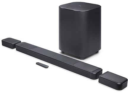 JBL Bar 1300XMK2-11.1.4 Channel soundbar System with Detachable Surround Speakers & Dolby Atmos & DTS:X, 1570W max Output Power & a 12 Wireless subwoofer (Black)