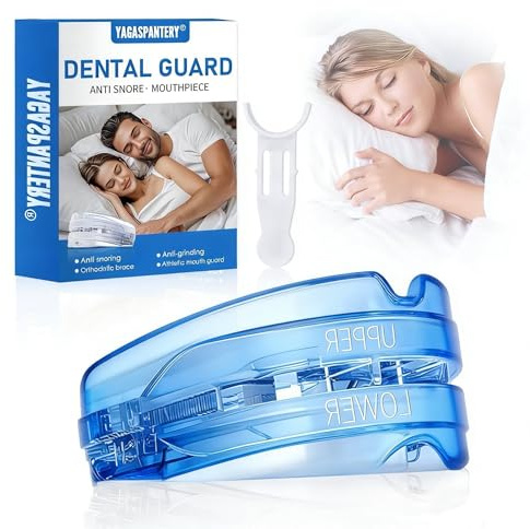 Bite Notturno Antirussamento,Anti Russamento regolabile,Paradenti Antirussamento,Réutilisable Anti Ronflement Migliorare il Sonno, facile da usare,adattato agli uomini e alle donne（blu）