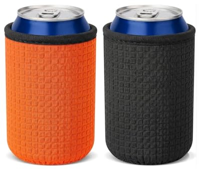 ZAMXHUG 2Pcs Funda para botellas de cerveza estándar,con cremallera,neopreno engrosada antideslizante,enfriador y térmica para mantener bebidas frías, Estilo B