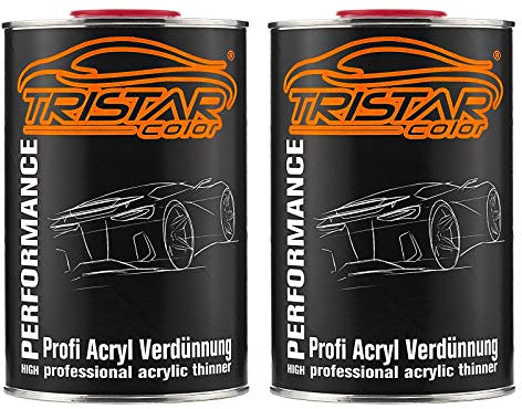 TRISTARcolor 2 Liter 1K / 2K Acrylverdünner Acrylverdünnung für Autolack Basislack Klarlack Grundierung