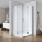 Porte de douche pliante d'angle avec entrée diagonale, 80 x 80 cm, porte pliante à 180°, double paroi pliante entrée d'angle, hauteur 195 cm, verre trempé de sécurité 6 mm, verre nano véritable, paroi