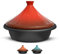 Kook Tajine marocain en fonte émaillée avec couvercle fermé en forme de cône en céramique, 3,3 l (céramique)