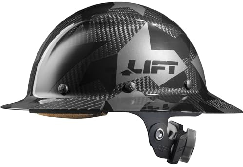 LIFT SAFETY DAX Carbon Fiber Full Brim Hard Hat | Lightweight, Impact-Resistant Construction | Premium 6-Point Suspension for All-Day Comfort | Black Camo