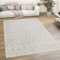 Paco Home Outdoor Teppich wetterfest & langlebig Moderne Boho-Designs mit 3D-Effekt Skandi-Look UV-beständig & robust für Balkon, Garten, Wohnzimmer & Küche, Grösse:140x200 cm, Farbe:Creme 3
