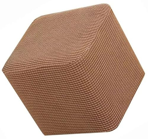 uyeoco Cuadrado Funda Otomana Elástica Funda de Puff Taburete Cubo de 40x40/45x45/50x50 Funda para Reposapiés Cubierta Otomana Taburete Sofá Protector (Color : D, Size : 38X38CM)