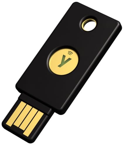 Yubico – Security Key NFC – Schwarz – Sicherheitsschlüssel für Zwei-Faktor-Authentifizierung (2FA), Verbindung über USB-A oder NFC, FIDO U2F/FIDO2-zertifiziert