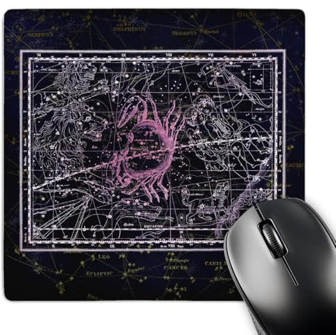 3dRose Retro Star Map. Zodiac Constellation of Cancer or Crab. Violet... - Mouse Pads (mp-372486-1)