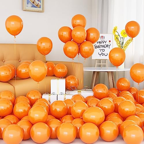 Ballons Orange, 50 Pièces Ballons Mat Orange Latex 5 pouces Petits Mini Ballon avec Ruban pour Femmes Fête d'anniversaire Filles Halloween Mariage Baptême Carnaval Fiançailles Baby Shower Décorations