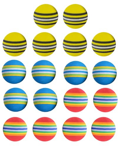 MEMOFYND 18 Stück Golfbälle, Übungsgolfschaumbälle, elastische Golfschwammbälle, geeignet für Golfübungsbälle im Innen- und Außenbereich