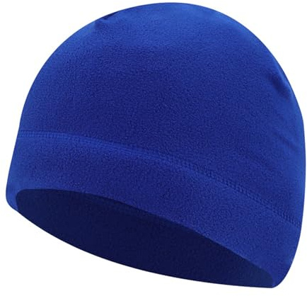 Michear Winter Fleece Hat Thermal Sport Running Hat Windproof Cycling Fleece Skull Cap Beanie Helmet Liner Soft Warm Breathable Unisex for Men Women (Royal Blue)