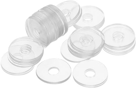 OKUMEYR 50piezas Junta Transparente Para Manija De Ducha Arandelas De Fijación De Vinilo Reparación De Juntas Planas Arandelas Para Tornillos De Equipo Uso Baño