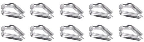 PATIKIL 10pz 15/64 Ditali per Fune Metallico da 2 Mm di Diametro