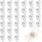 Blatt Serviettenringe Set, 30 Stück Metall Serviettenring Halter Schnallen für Tischdekorationen, Serviettenhalter für Stoffservietten Verzierung für Hochzeit Weihnachten Abendessen (Silber, 1.7in)