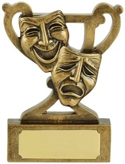 SilverTrophy: Premio Drama Award - Trofeo de actuación, producciones teatrales, actor y actriz, artes escénicas, musicales, obras de teatro, clubes de teatro, escuelas, máscaras de comedia y tragedia