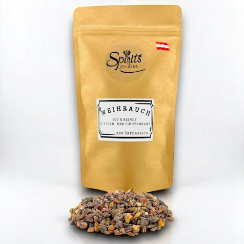 WEIHRAUCH mit Fichten & Kiefern Baumharz | 100% naturrein Räucherwerk Räucherharz Incense | Qualität aus Österreich (100g, Weihrauch)