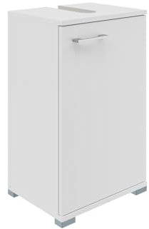 FACKELMANN Easy Waschbeckenunterschrank 40 cm – Hochwertiger Badschrank in zeitlosem, weißem Design, stilvoll und platzsparend – Made in Germany, Weiß