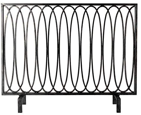 ZHANGXABN Pare-étincelles Noir avec Grille Anti-étincelles, barrière Coupe-feu Robuste et autoportante pour Feux Ouverts, Feux à gaz et poêles à Bois