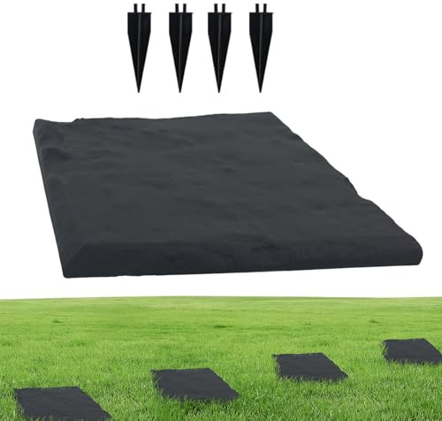 Garden Traessing Stones - Estacas De Tierra De Pasarela, Decoración Del Suelo Paisajismo | Piedras De Lanzamiento Decorativas Con Postes De Tierra, Piedras Decorativas Para Exterior Para Piscina Patio