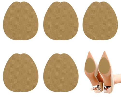 5 Pares De Almohadillas De Goma Para Suelas De Zapatos,9 X 6.5 Cm, Suelas Antideslizantes Para Zapatos, Protectores Autoadhesivos Para Suela Antideslizante, Amortiguadores (Caqui)