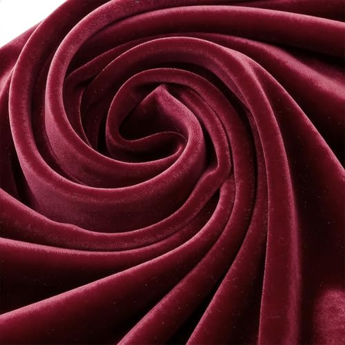 Umllpet Velluto Goffrato Satinato Bordeaux 200x160cm - Tessuto Decorativo per Eventi, Tende e Costumi Teatrali(Bordeaux)