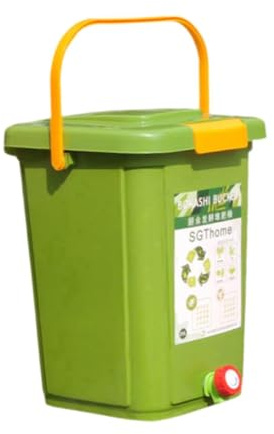 YIXANNX Contenedor de compostaje de 20 litros, Cubo compostaje eficiente para residuos Cocina, Barril fermentación, contenedor residuos Cocina fácil Limpieza, Caja separación