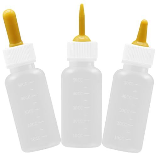 Abaodam Kit de 3 Biberones de Silicona para Mascotas, Fácil de Limpiar y Prevenir Diarrea, Adecuado para Alimentar Cachorros y Perros Pequeños en Casa