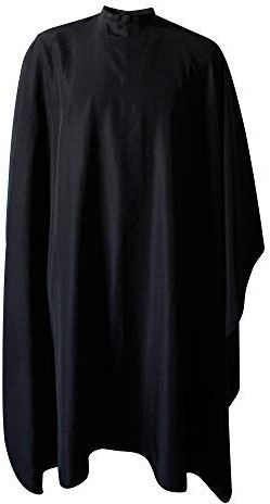 SMARTHAIR Professional Salon Cape Polyester Haircut Apron Barber Cape,54x62,Black,C007001E-L