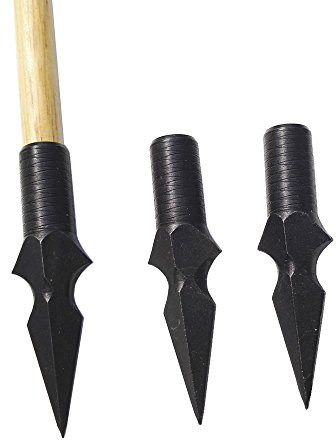 ZSHJG 6pcs Archery Broadheads Traditional Arrow Tips Hunting Arrowheads Target Arrow Points for DIY Wooden Bamboo Hunting Arrows