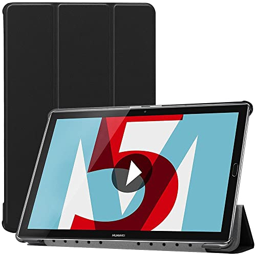ebestStar - Hülle für Huawei MediaPad M5 10.8 Tablet 10.8, Slim Smart Cover (Ultra Dünn), Schutzhülle Etui, Ständer Case Cover, Schwarz