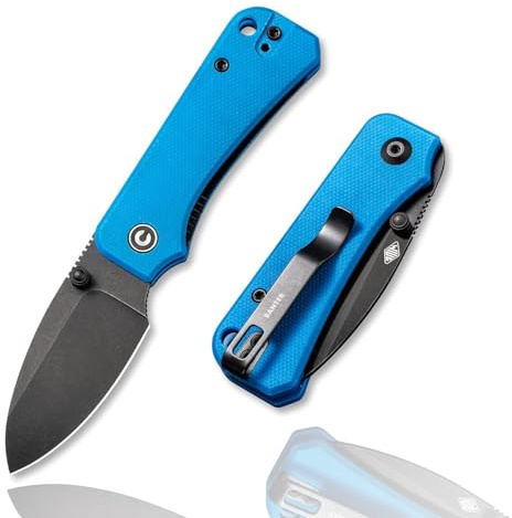 CIVIVI Baby Banter Pocket Folding Knife for EDC, 2.34 Blade Small Knife with Titanium Thumb Stud Opener C19068S-3 (Blue)